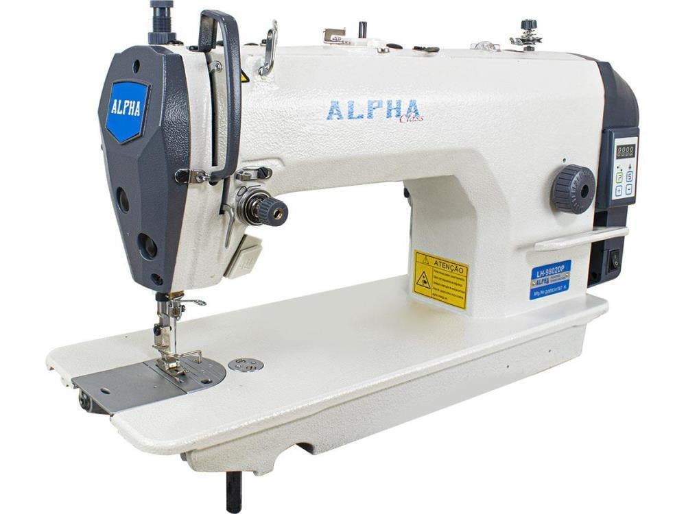 Máquina De Costura Industrial Reta ALPHA Direct Drive  LH-9802DP 220v + KIT COM 1 TESOURA ORIGINAL EXCLUSIVA E 10 BOBINAS
